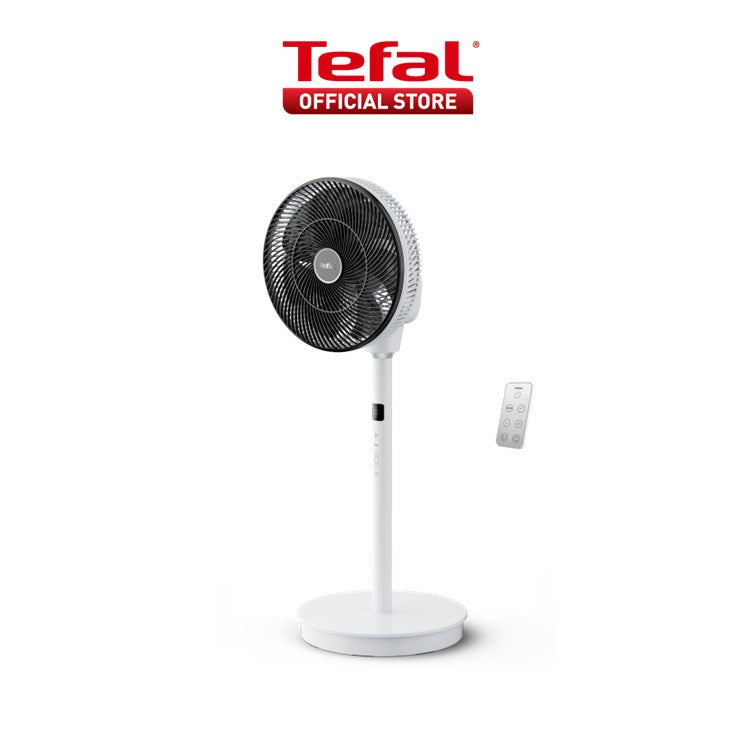 Tefal Turbo Swift Silence Multi-Directional Oscillating DC Stand Fan 12" QE5040