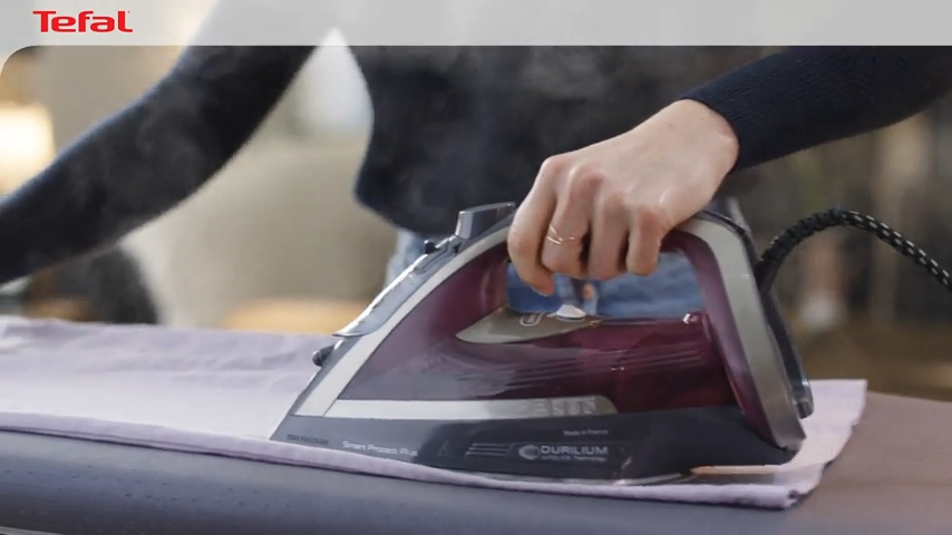 Tefal Smart Protect Plus Steam Iron 270ml 2800W (Durilium AirGlide) FV6872 205g Steam Boost, Smart Technology, Quality Soleplate, Full Protection