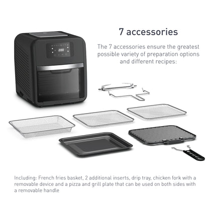 Tefal Easy Fry Healthy Air Fryer Oven & Grill w/7 Accessories 11L 9-in-1 FW5018  8 Programmes, 99% Less Fat, Rotisserie, Easy-to-Clean