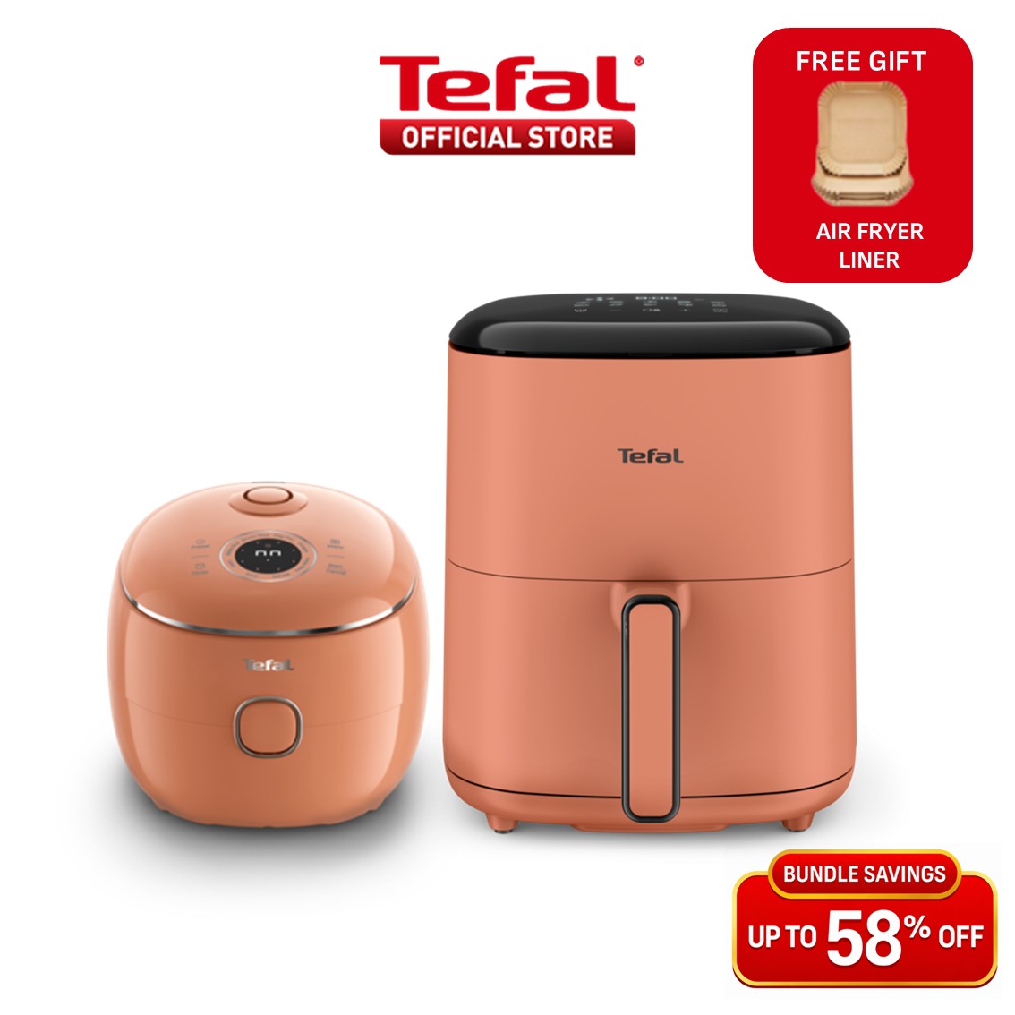 (NEW) Tefal Easy Fry POP 5L Air Fryer EY245 - 10 Programs, Mode Option, Adjustable Temperature, Touch Panel, Dishwasher-safe