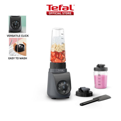 Tefal Blendup Essential Personal Blender BL1EJB - 8000W, 4 Stainless Steel Removable Blades, 6 Automatic Programs