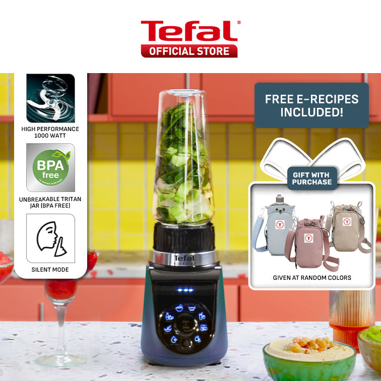 Tefal BlendUp Personal Blender BL19H4 Removable blades, 2 dishwasher safe BPA-free Tritan jars, 1000W, 8 auto programs