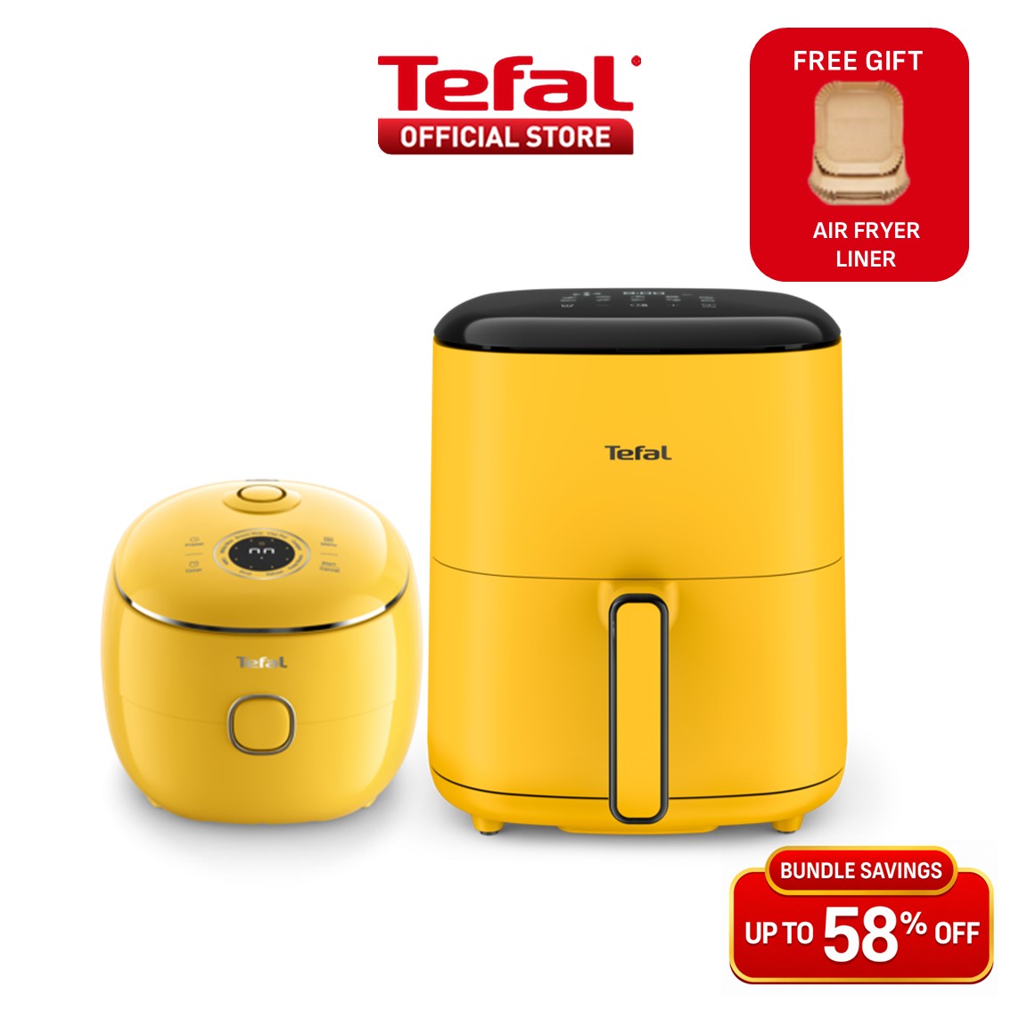 (NEW) Tefal Easy Fry POP 5L Air Fryer EY245 - 10 Programs, Mode Option, Adjustable Temperature, Touch Panel, Dishwasher-safe