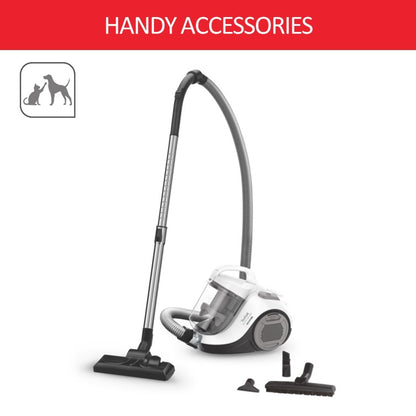 Tefal Swift Power Cyclonic Bagless Vacuum Cleaner TW2947  3 Accessories, Advanced Cyclonic Technology, Compact, Extreme Hygiene, 750W, 5M Cord