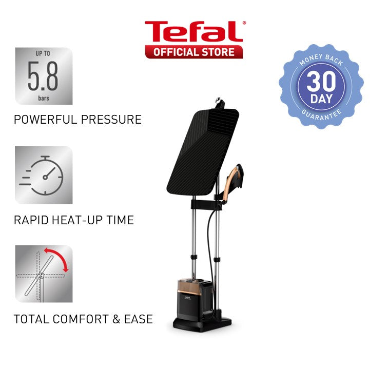 Tefal All-in-One Garment Steamer IXEO Power 2170W QT2020  3-Position Smart Board, Removable Base, 1.1 removable Water Tank, Made in France
