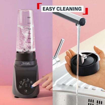 Tefal Blendup Essential Personal Blender BL1EJB - 8000W, 4 Stainless Steel Removable Blades, 6 Automatic Programs