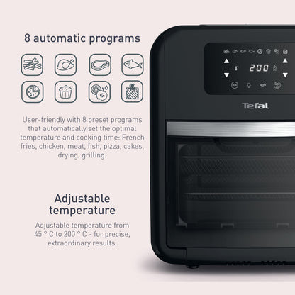 Tefal Easy Fry Healthy Air Fryer Oven & Grill w/7 Accessories 11L 9-in-1 FW5018  8 Programmes, 99% Less Fat, Rotisserie, Easy-to-Clean