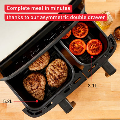 Tefal Dual Easy Fry & Grill Air Fryer 8.3L EY905B  two drawers, 8 programmes, family-friendly, cook two dishes at the same time, energy saving
