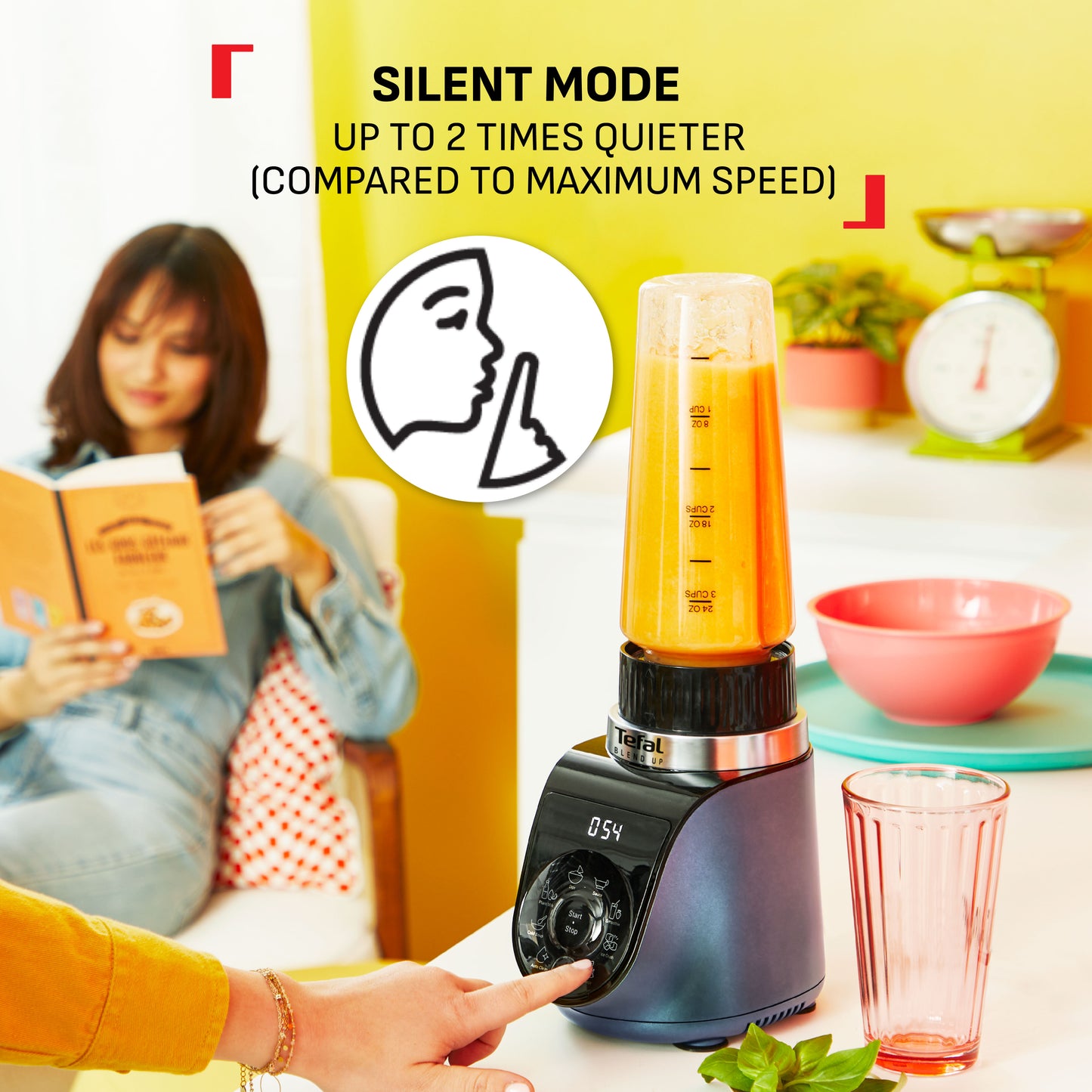 Tefal BlendUp Personal Blender BL19H4 Removable blades, 2 dishwasher safe BPA-free Tritan jars, 1000W, 8 auto programs