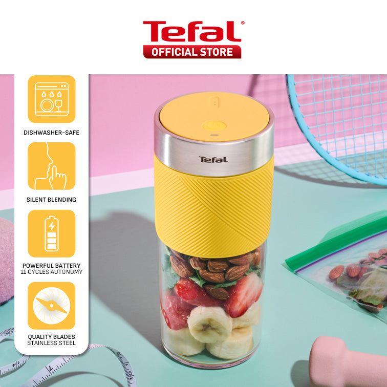 Tefal LightMix on the Go Personal Blender BL1C0230 - BPA-free 300ml Tritan Jar, 50W, Portable, Safety Lock, Dishwasher