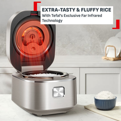 (NEW) Tefal Mini Far Infrared Induction Heater Rice Cooker RK887 - 1L Capacity, 12 Cooking Modes, 2mm Non-Stick Pot
