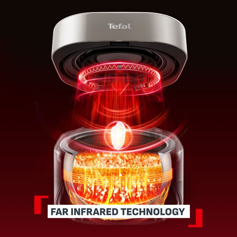 (NEW) Tefal Mini Far Infrared Induction Heater Rice Cooker RK887 - 1L Capacity, 12 Cooking Modes, 2mm Non-Stick Pot