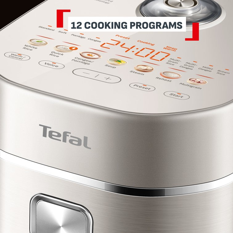 (NEW) Tefal Mini Far Infrared Induction Heater Rice Cooker RK887 - 1L Capacity, 12 Cooking Modes, 2mm Non-Stick Pot
