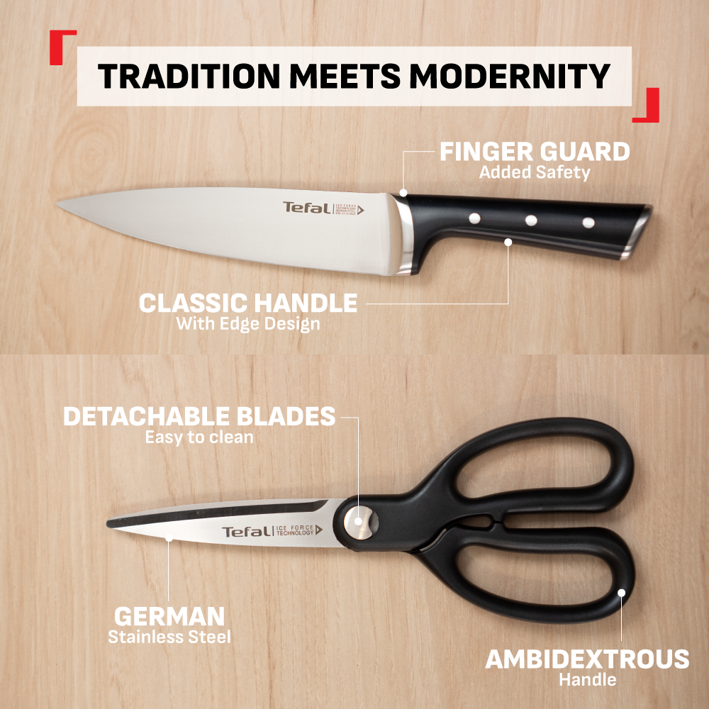Tefal Ice Force Knives and Kitchen Scissors