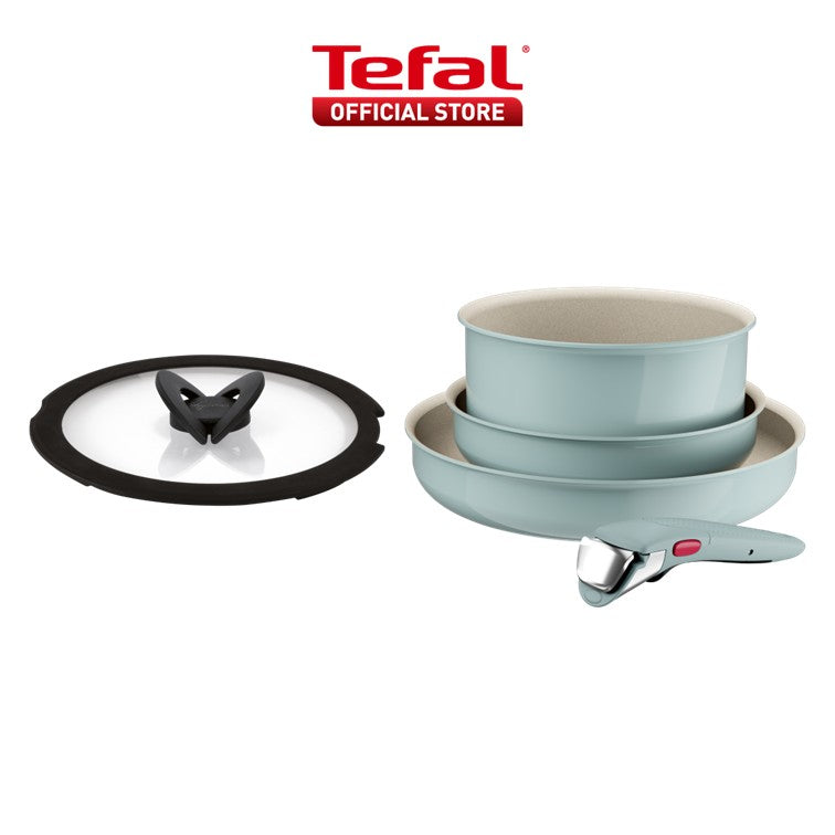Tefal Ingenio Serenity Cookware Set - 4pc (Frypan 22cm + Frypan 28cm+ Saucepan 20cm + Handle)