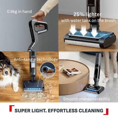 (UPGRADED)Tefal X-Clean 7 PRO Wet & Dry Handstick GF5856-Powerful 250W,2-in-1 Vacuum & Wash,Self clean + Fast dry