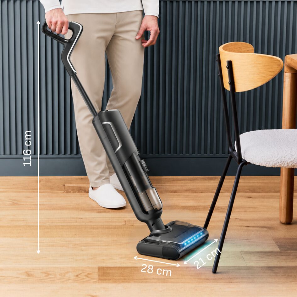 (UPGRADED)Tefal X-Clean 7 PRO Wet & Dry Handstick GF5856-Powerful 250W,2-in-1 Vacuum & Wash,Self clean + Fast dry