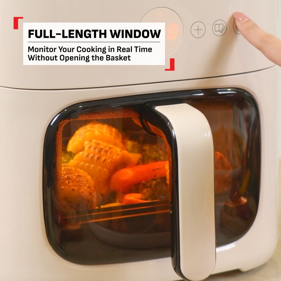 Tefal Easy Fry Far-Infrared Vision Digital Air Fryer with Window 6L EY820A  - 6L, 8 Preset Programs, Illuminated Viewing Window