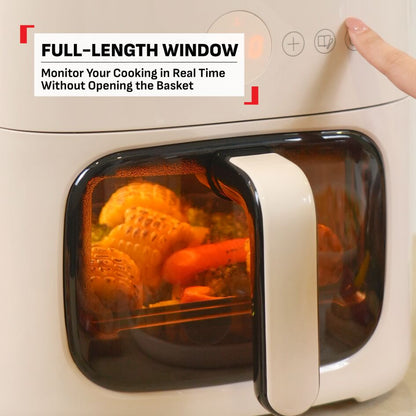 Tefal Easy Fry Far-Infrared Vision Digital Air Fryer with Window 6L EY820A  - 6L, 8 Preset Programs, Illuminated Viewing Window