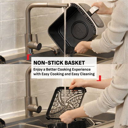 Tefal Easy Fry Far-Infrared Vision Digital Air Fryer with Window 6L EY820A  - 6L, 8 Preset Programs, Illuminated Viewing Window