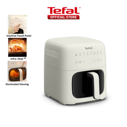 Tefal Easy Fry Far-Infrared Vision Digital Air Fryer with Window 6L EY820A  - 6L, 8 Preset Programs, Illuminated Viewing Window