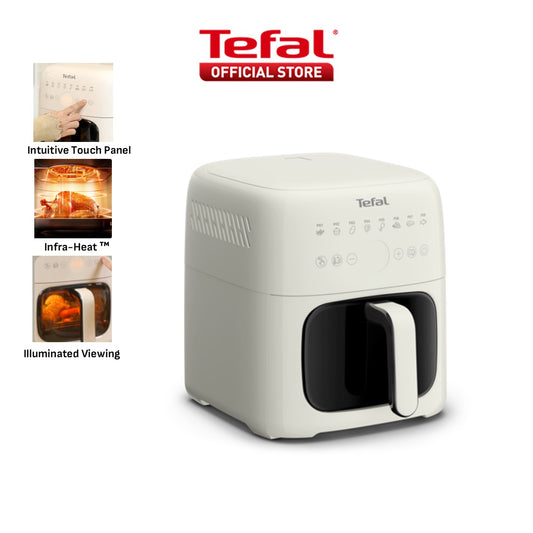 Tefal Easy Fry Far-Infrared Vision Digital Air Fryer with Window 6L EY820A  - 6L, 8 Preset Programs, Illuminated Viewing Window