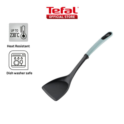 Tefal Ingenio+ Red Heat Resistant Kitchen Tools - Spoon, Ladle, Y Peeler, Angled Spatula, Slotted Turner, Wok Spatula