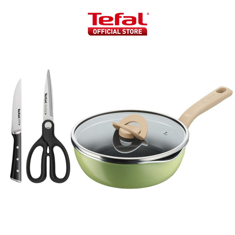 Tefal One Pick Pot Pan 22cm Wok Pan w/glass lid G16725/G16625/G16525