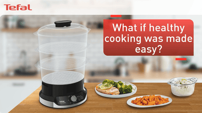 Tefal Ultracompact Steamer Practical Capacity 3 Tier 9L VC2048