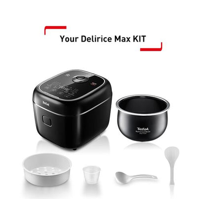 Tefal Delirice Max Fuzzy Logic 1.8L Rice Cooker RK7778 ƒ?? 10 cups, 13 programs, 4mm spherical pot with ceramic coating