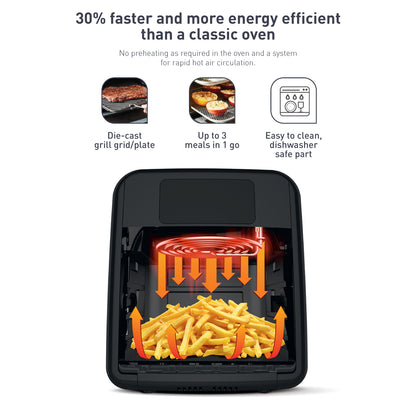 Tefal Easy Fry Healthy Air Fryer Oven & Grill w/7 Accessories 11L 9-in-1 FW5018  8 Programmes, 99% Less Fat, Rotisserie, Easy-to-Clean