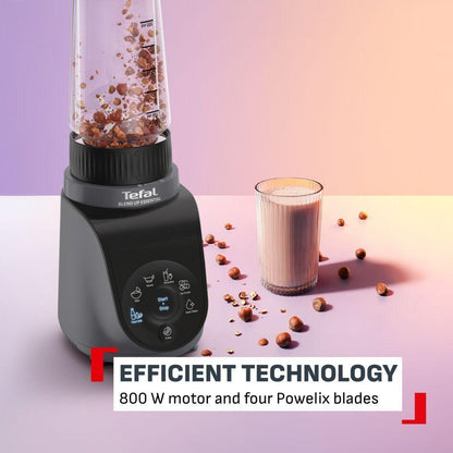 Tefal Blendup Essential Personal Blender BL1EJB - 8000W, 4 Stainless Steel Removable Blades, 6 Automatic Programs