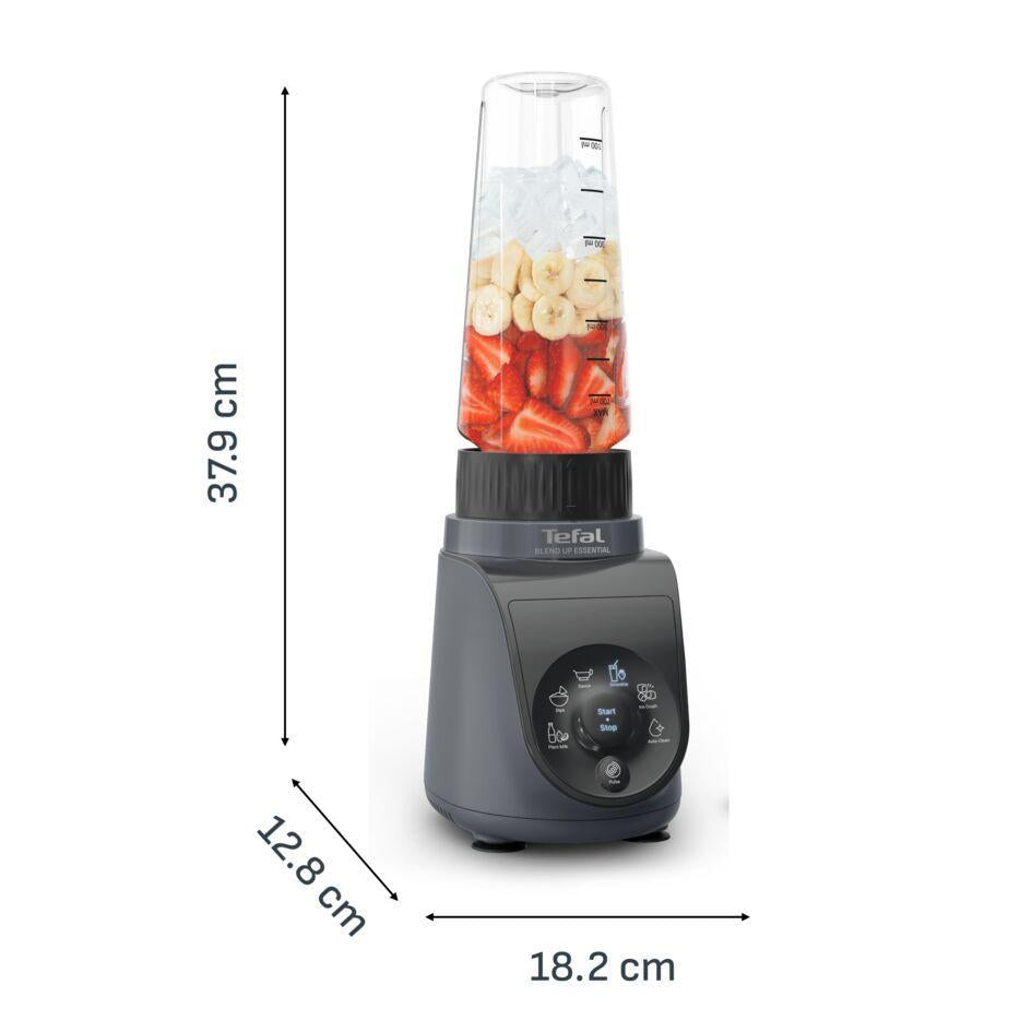 Tefal Blendup Essential Personal Blender BL1EJB - 8000W, 4 Stainless Steel Removable Blades, 6 Automatic Programs