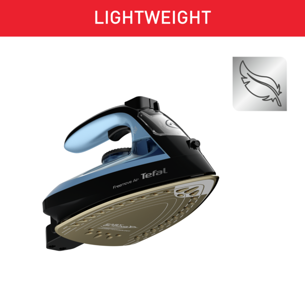 Tefal Freemove Air Cordless Steam Iron 2400W FV6551  190g Steam Boost, Cordless, Lightweight, Anti-Drip, Smart Technology, Ergonomic