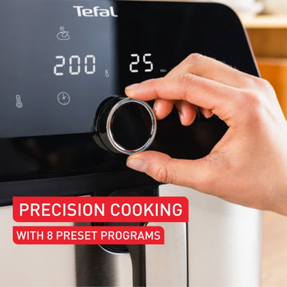 Tefal Easy Fry Mega Digital Air Fryer 7.5L EY855D  XL capacity, compact, 8 preset programmes, energy saving, dishwasher safe