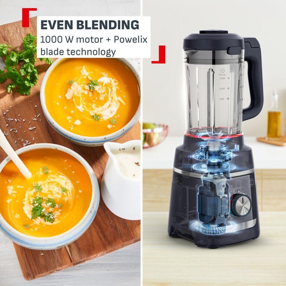 Tefal Blendforce Cook BL57T - 1000W Power, 6 Stainless Steel Removable Blades, 6 Culinary Programs
