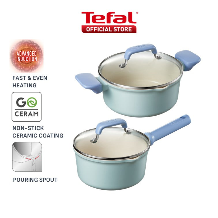 Tefal Elipso Saucepan 18cm w/Lid G62023  / Stew Pot 20cm w/Lid G62044