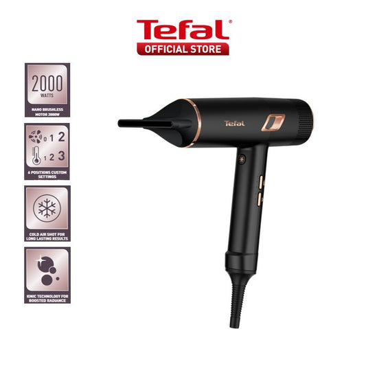 Tefal Maestria Hair Dryer ƒ?? 2000W Powerful, Lightweight, Ions Infused, Salon Grade, 3 Accessories Included HV9920