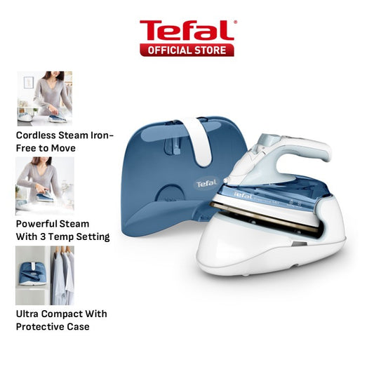 Tefal Freemove Mini Cordless Steam Iron FV6230 ƒ?? Powerful 1650W, Lightweight, Portable, Smart Auto-Off, Anti-Drip,?ÿAnti-