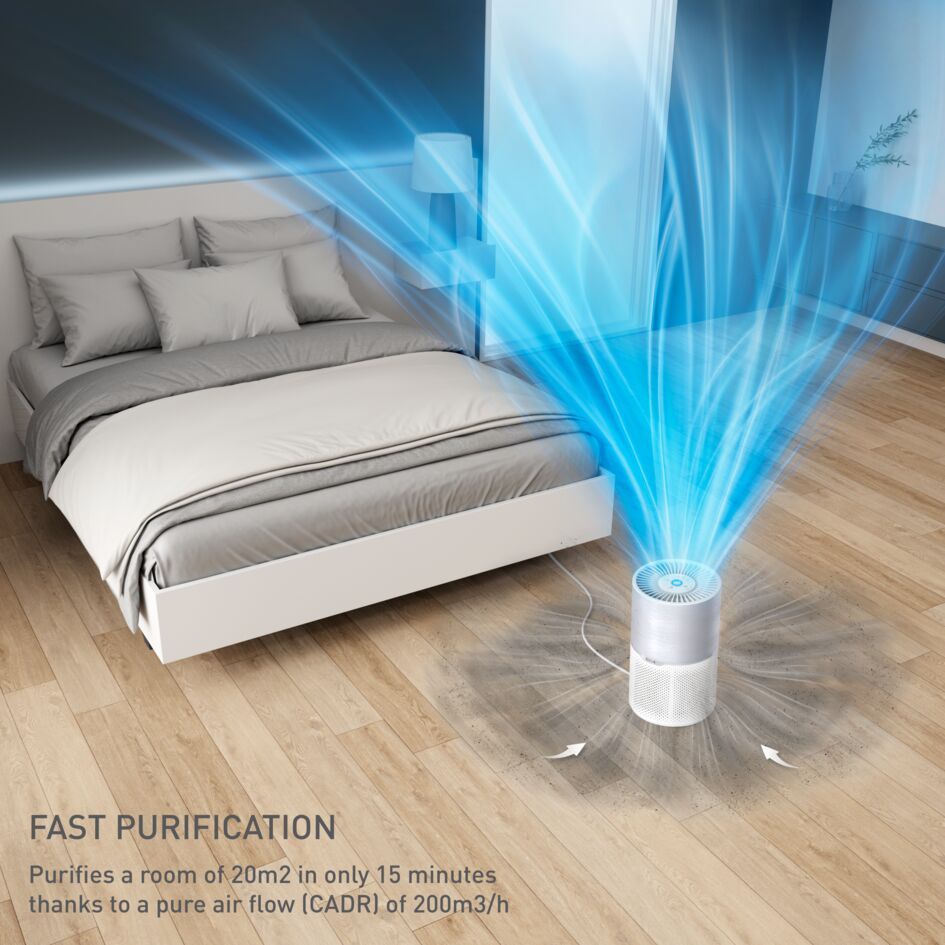 Tefal Pure Air Compact Air Purifier PT2220 ƒ?? Compact Lightweight,3 Automatic Mode, HEPA Allergy+ filtration