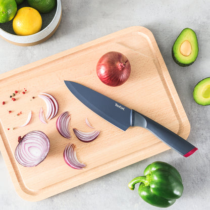 Tefal Fresh Kitchen Knife w/ Safe Blade Cover 9cm, 12cm, 15cm, Titanium Coating, Dishwasher Safe K12206/K12207/K12203