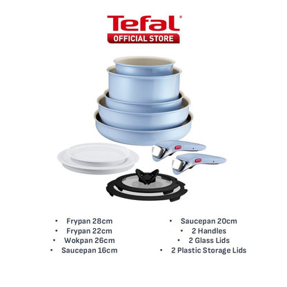 Tefal Ingenio Serenity 11pc Cookware Set