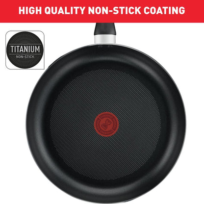 Tefal Essential 4pc Set (Frypan 24cm +Frypan 28cm +Wokpan 28cm with lid) B511S4