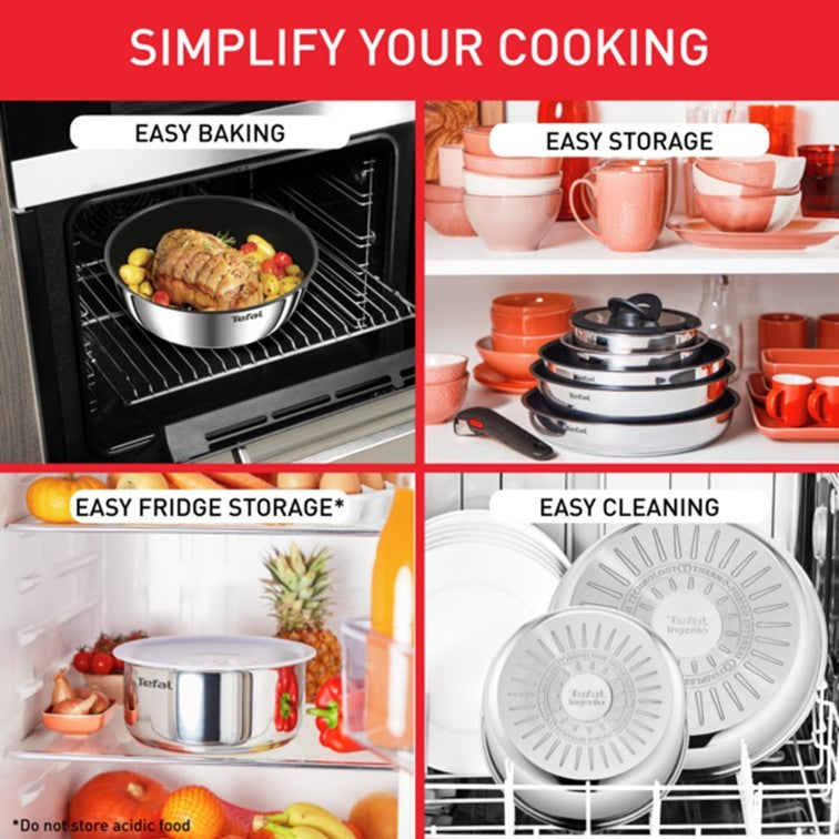 Tefal Ingenio Edition 3pc Set (Fry Pan 22cm +Deep Fry Pan 24cm