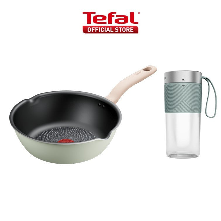 Tefal Matcha Deep Frypan & LightMix Blender Set