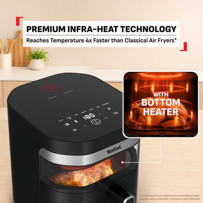 (NEW) Tefal Easy Fry Far Infrared Dual Heat 7L Air Fryer EY8328 - Infra-HeatTM Technology, 7 Preset, Dual Heating