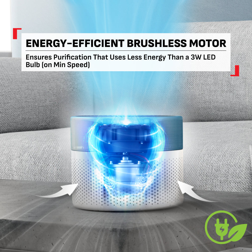 Tefal Air Purifier Pure Air Compact PT2220/Pure Air Mini PT1520-Compact,Lightweight,Allergen Free Comfort,HEPA Allergy +