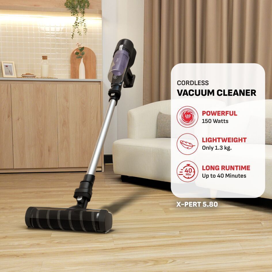Tefal Xpert 5.80 Handstick Vacuum TY5A31 - 150W Power, 1.3KG Handheld Mode, 40 Mins Runtime