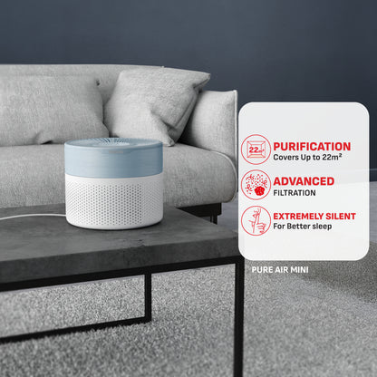 Tefal Air Purifier Pure Air Compact PT2220/Pure Air Mini PT1520-Compact,Lightweight,Allergen Free Comfort,HEPA Allergy +