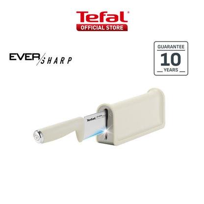 Tefal EverSharp Daily Chef Knife 16.5cm with Self-Sharpening Block, Integrated Sharpener, Stainless Steel, Always Sharp